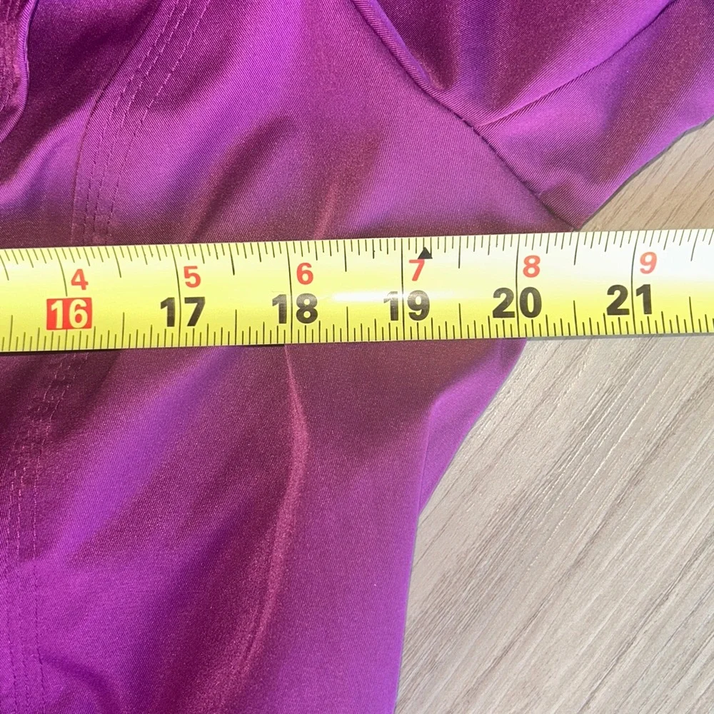 Sandro Studio Women's Belted Short Trench Coat Jacket LG Peter Pan Collar Purple - Picture 11 of 14